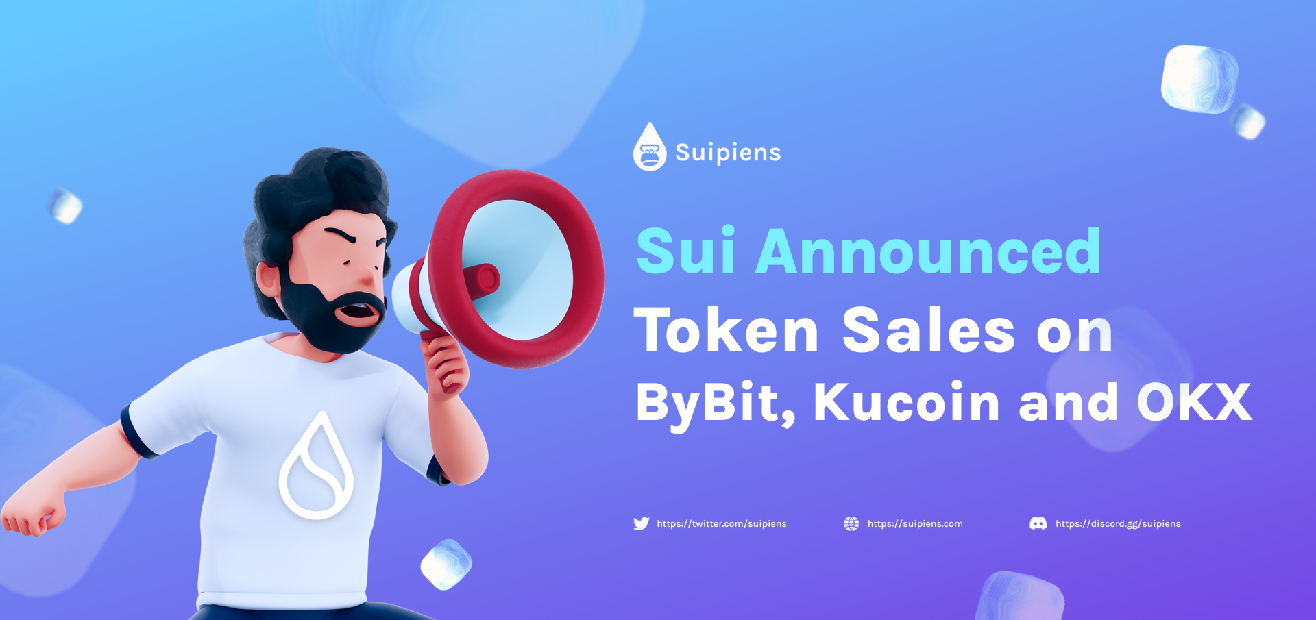 Sui announces token sales on Bybit, Kucoin, and OKX