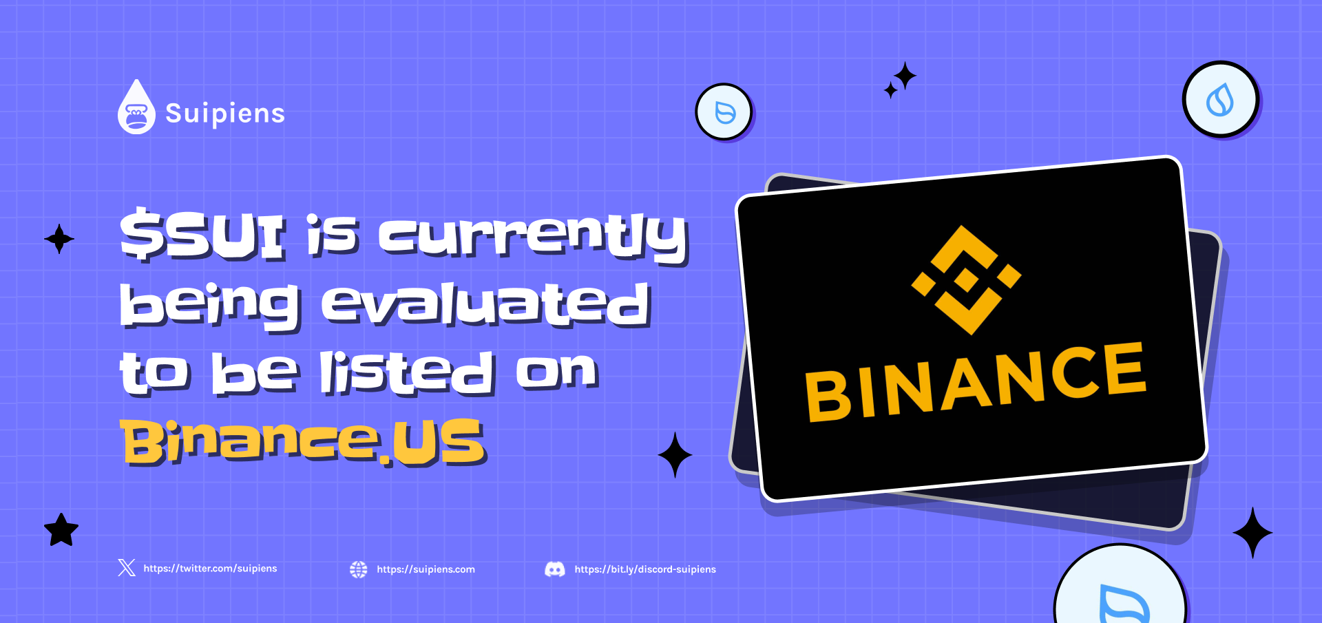 $SUI is currently being evaluated to be listed on Binance.US